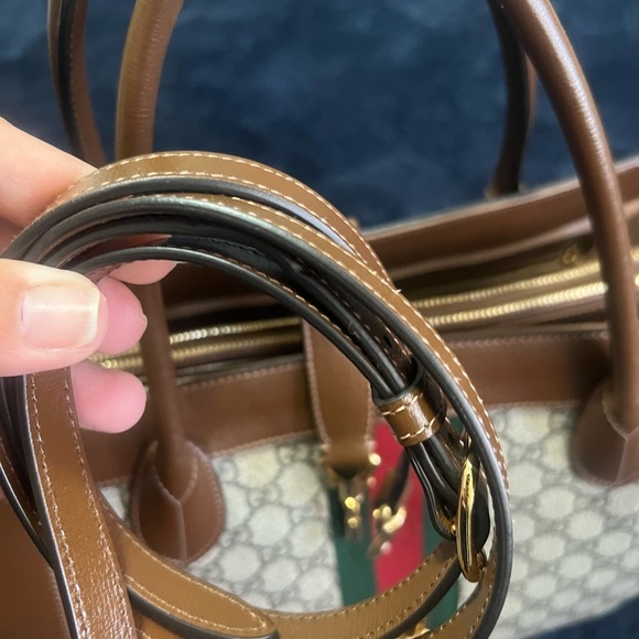 Gucci GG Supreme Monogram Web Large Jackie 1961 Tote - Picture 12 of 15